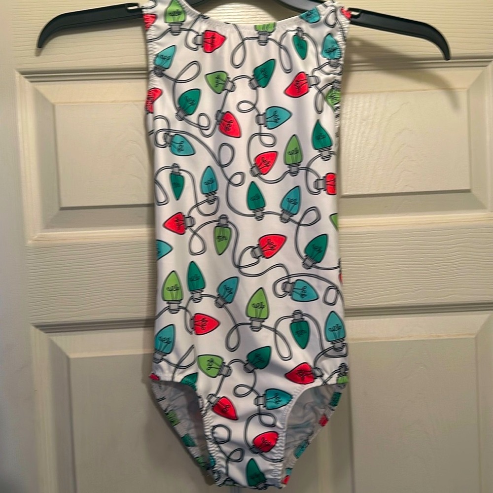 Holiday Lights Open Back Leotard AXS by Lisa Activewear. Worn a handful of times